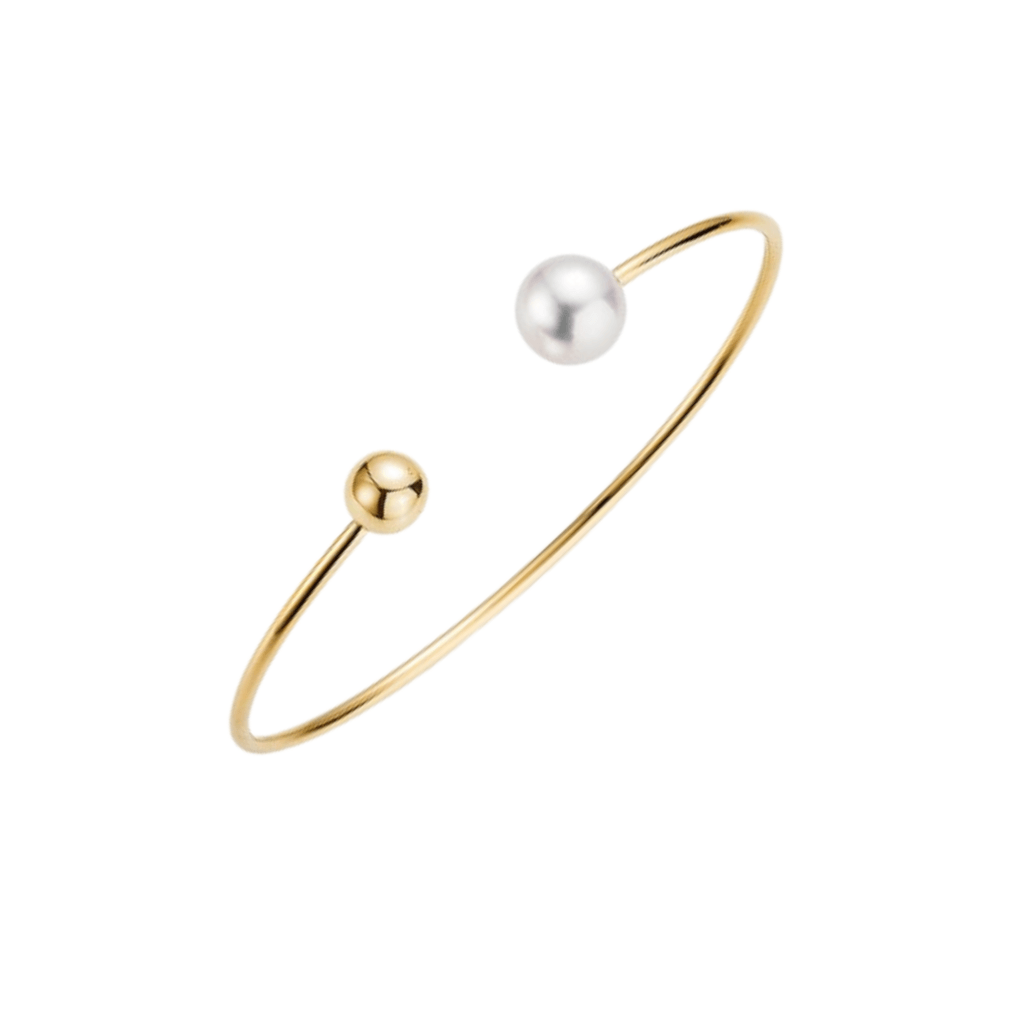 Yana Nesper Open Mind armband geelgoud met parel - OM12 - #2 Yana Nesper Open Mind armband geelgoud met parel - OM12 - #2
