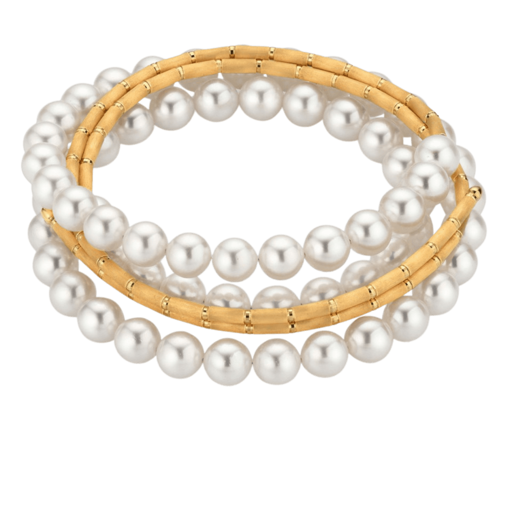 Yana Nesper Silk Magnet collier geelgoud met parel - SM18 - #2 Yana Nesper Silk Magnet collier geelgoud met parel - SM18 - #2