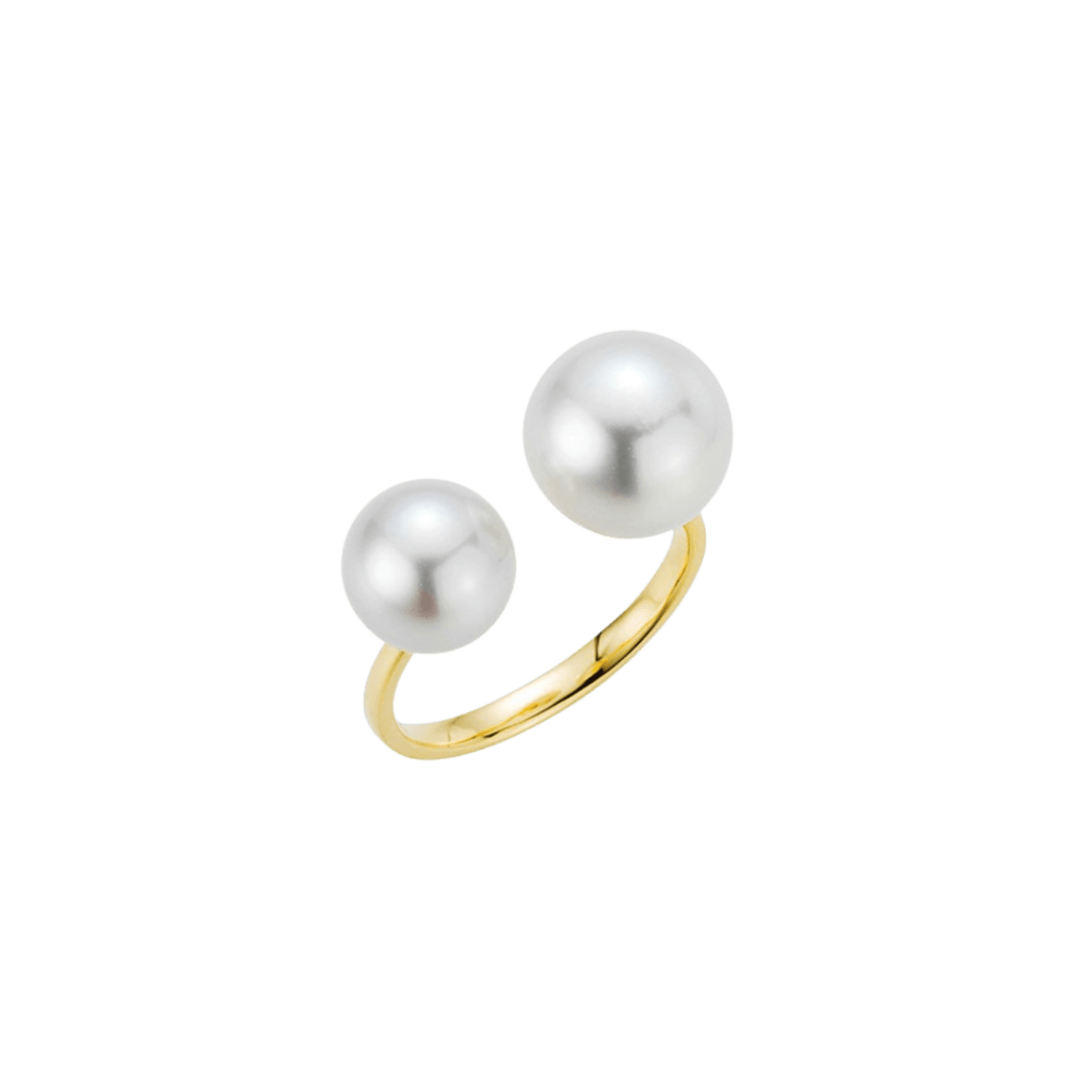 Yana Nesper Open Mind ring geelgoud met parel - OM6 - #1 Yana Nesper Open Mind ring geelgoud met parel - OM6 - #1