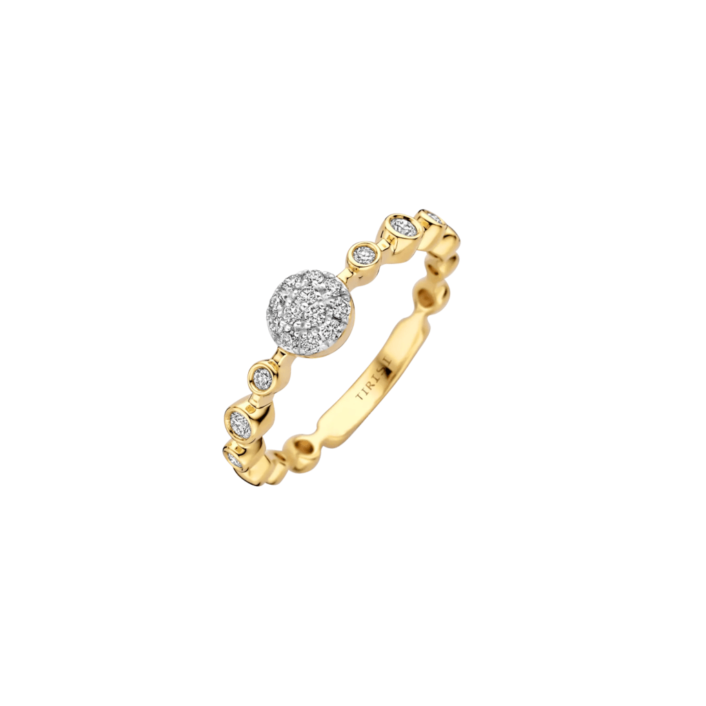 Tirisi Jewelry Venice Exclusive ring geelgoud met diamant - TR9806D(2T) - #1 Tirisi Jewelry Venice Exclusive ring geelgoud met diamant - TR9806D(2T) - #1