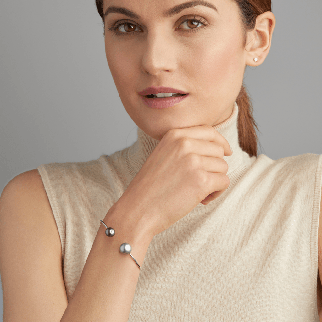 Yana Nesper Open Mind armband witgoud met parel - OM11 - #2 Yana Nesper Open Mind armband witgoud met parel - OM11 - #2