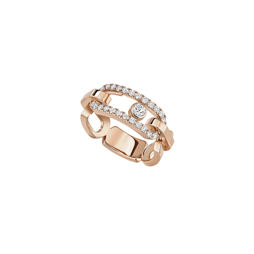 Messika Move Link ring roodgoud met diamant - 12728-PG - #1 Messika Move Link ring roodgoud met diamant - 12728-PG - #1