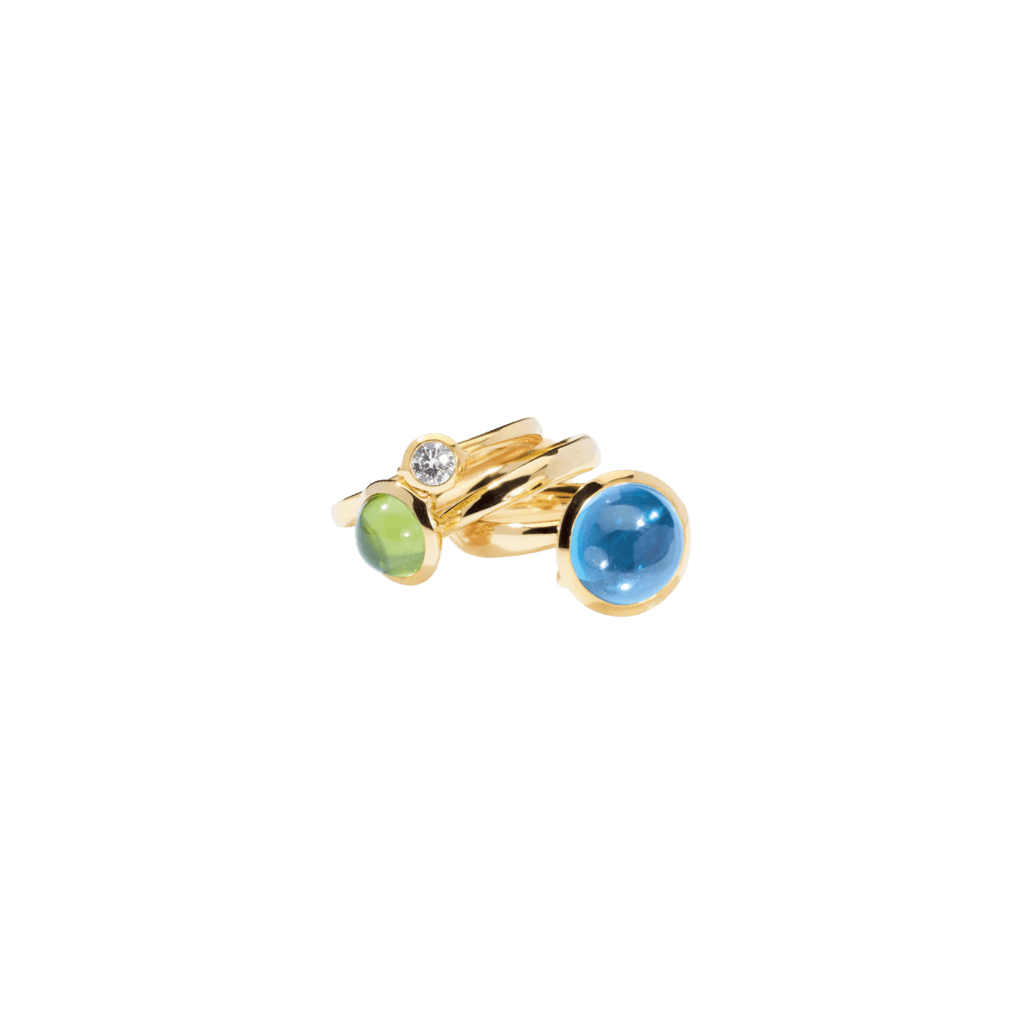 Tamara Comolli Bouton ring geelgoud met peridoot - R-BOU-s-Per-yg - #6 Tamara Comolli Bouton ring geelgoud met peridoot - R-BOU-s-Per-yg - #6