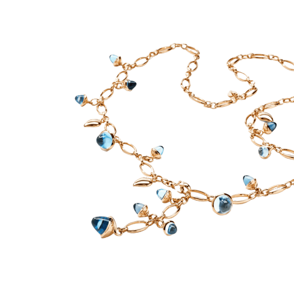 Tamara Comolli Mikado collier roodgoud met london topaas - N-M-56-Sky-rg - #2 Tamara Comolli Mikado collier roodgoud met london topaas - N-M-56-Sky-rg - #2