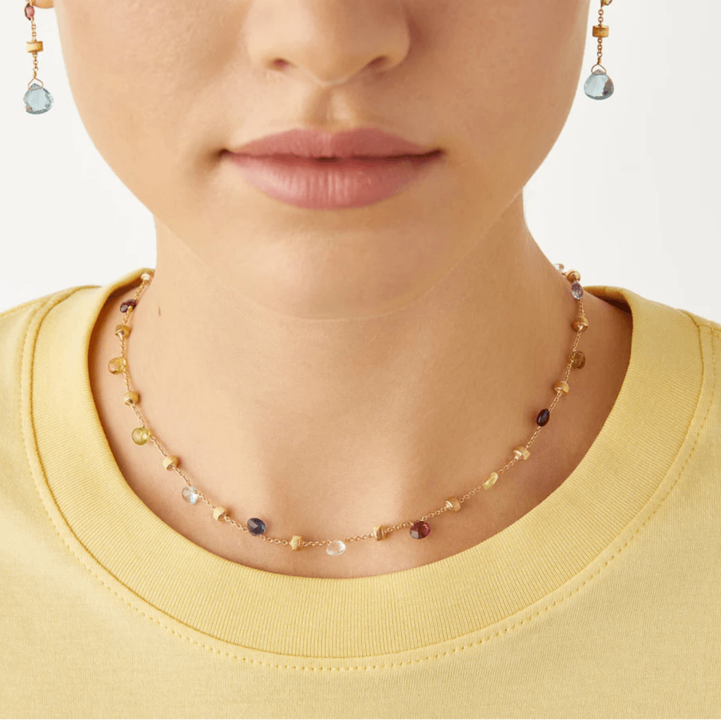 Marco Bicego Paradise collier geelgoud met diversen kleurstenen - CB765-E MIX01 - #6 Marco Bicego Paradise collier geelgoud met diversen kleurstenen - CB765-E MIX01 - #6