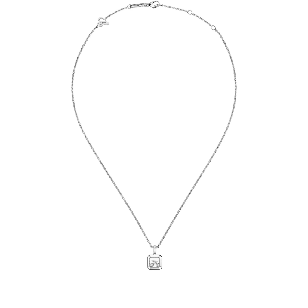 Chopard Happy Diamonds Icons Square collier witgoud met diamant - 79A115-1001 - #4 Chopard Happy Diamonds Icons Square collier witgoud met diamant - 79A115-1001 - #4