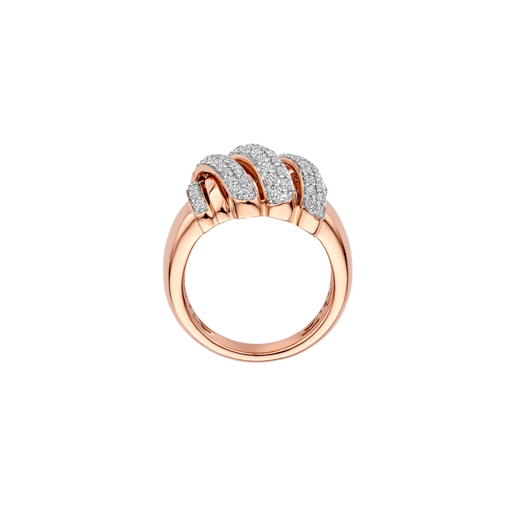 Tirisi Jewelry Amsterdam Swirl ring geelgoud - TR9809D(2T) - #3 Tirisi Jewelry Amsterdam Swirl ring geelgoud - TR9809D(2T) - #3