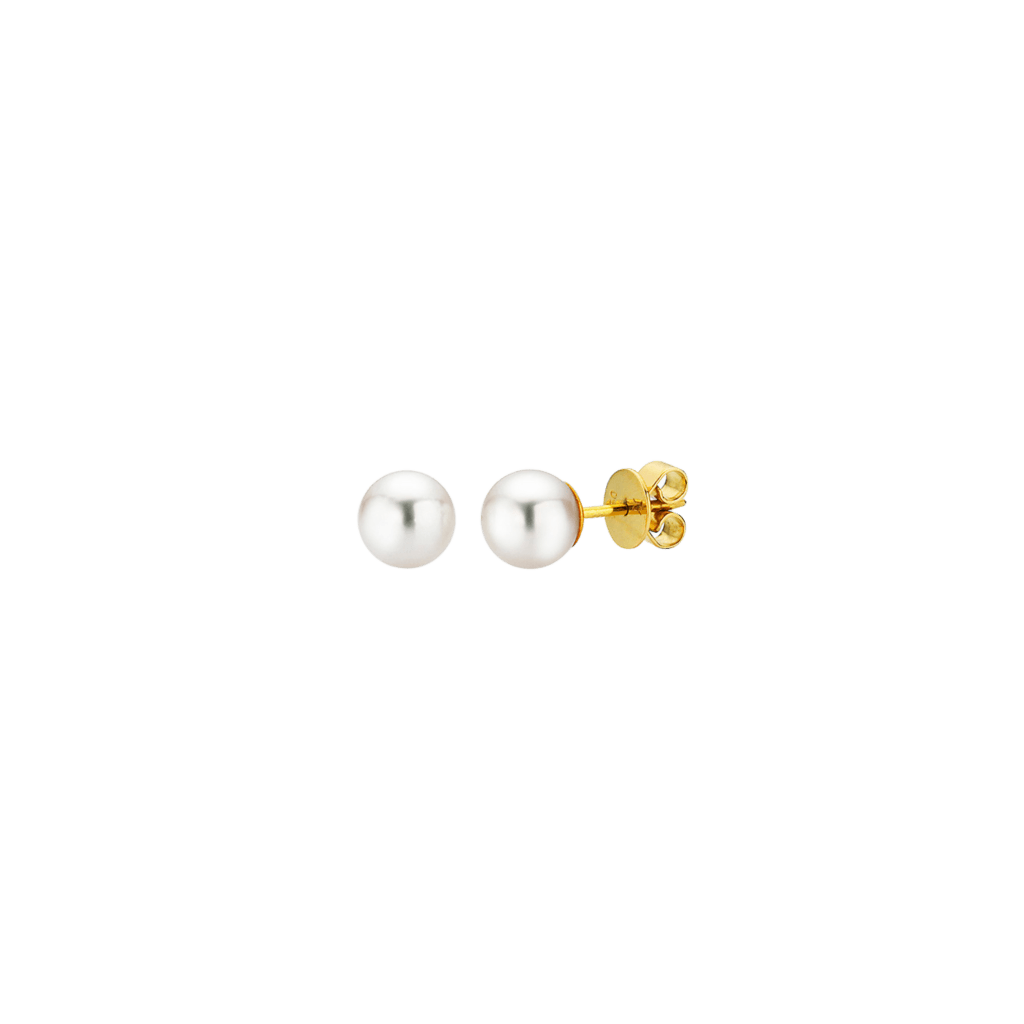 Schaap en Citroen Pearls oorsieraad geelgoud met parel - #1 Schaap en Citroen Pearls oorsieraad geelgoud met parel - #1