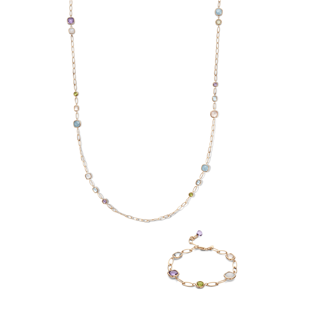 Schaap en Citroen Colours collier roodgoud met diversen kleurstenen - #4 Schaap en Citroen Colours collier roodgoud met diversen kleurstenen - #4