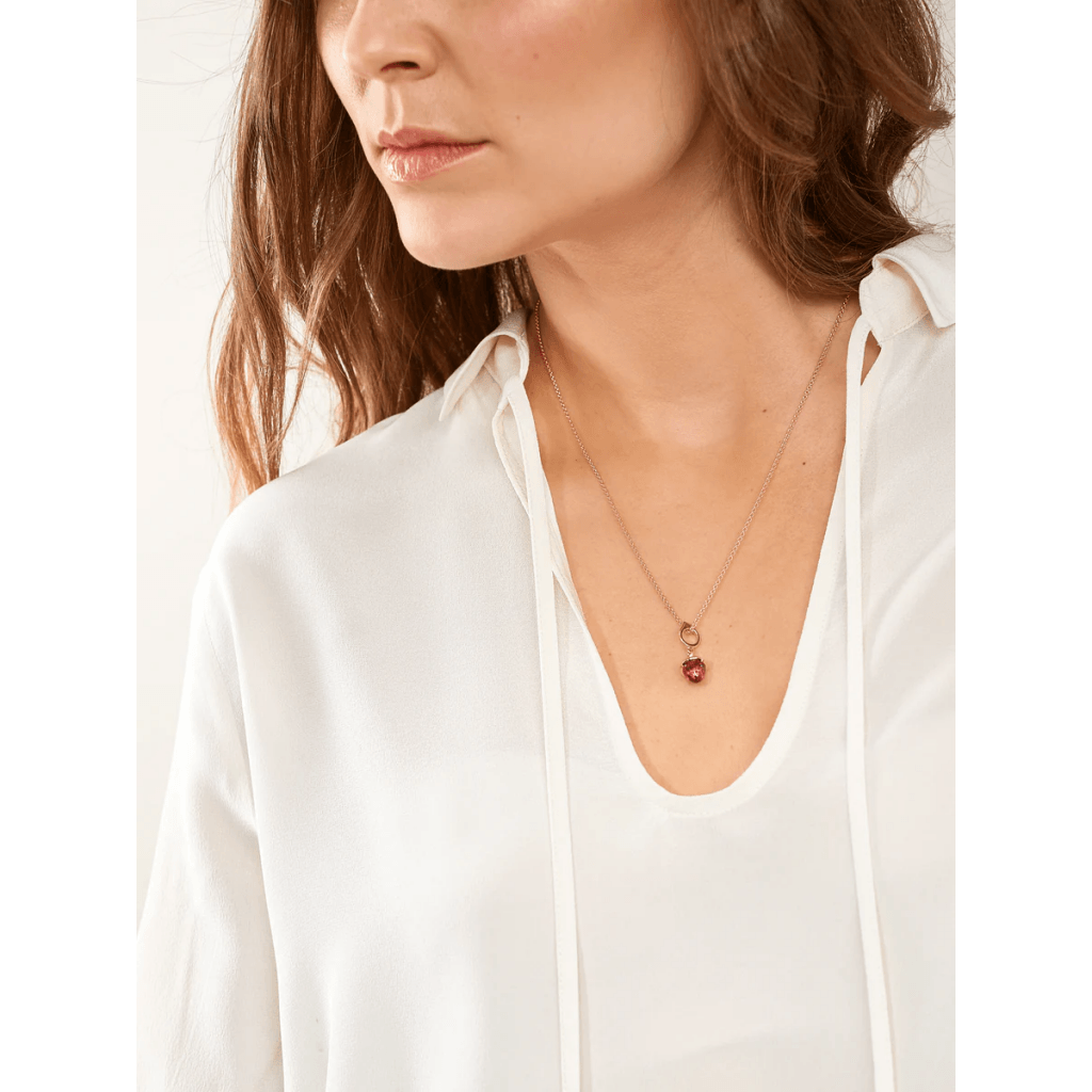 Tamara Comolli Mikado Flamenco hanger roodgoud met toermalijn - P-MFL-TuRo-rg - #2 Tamara Comolli Mikado Flamenco hanger roodgoud met toermalijn - P-MFL-TuRo-rg - #2