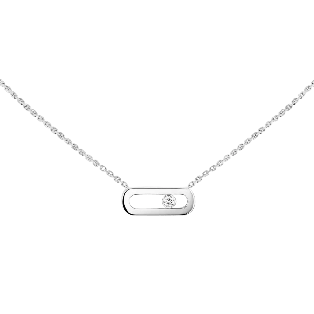 Messika Move Uno collier witgoud met diamant - 14613-WG - #1 Messika Move Uno collier witgoud met diamant - 14613-WG - #1