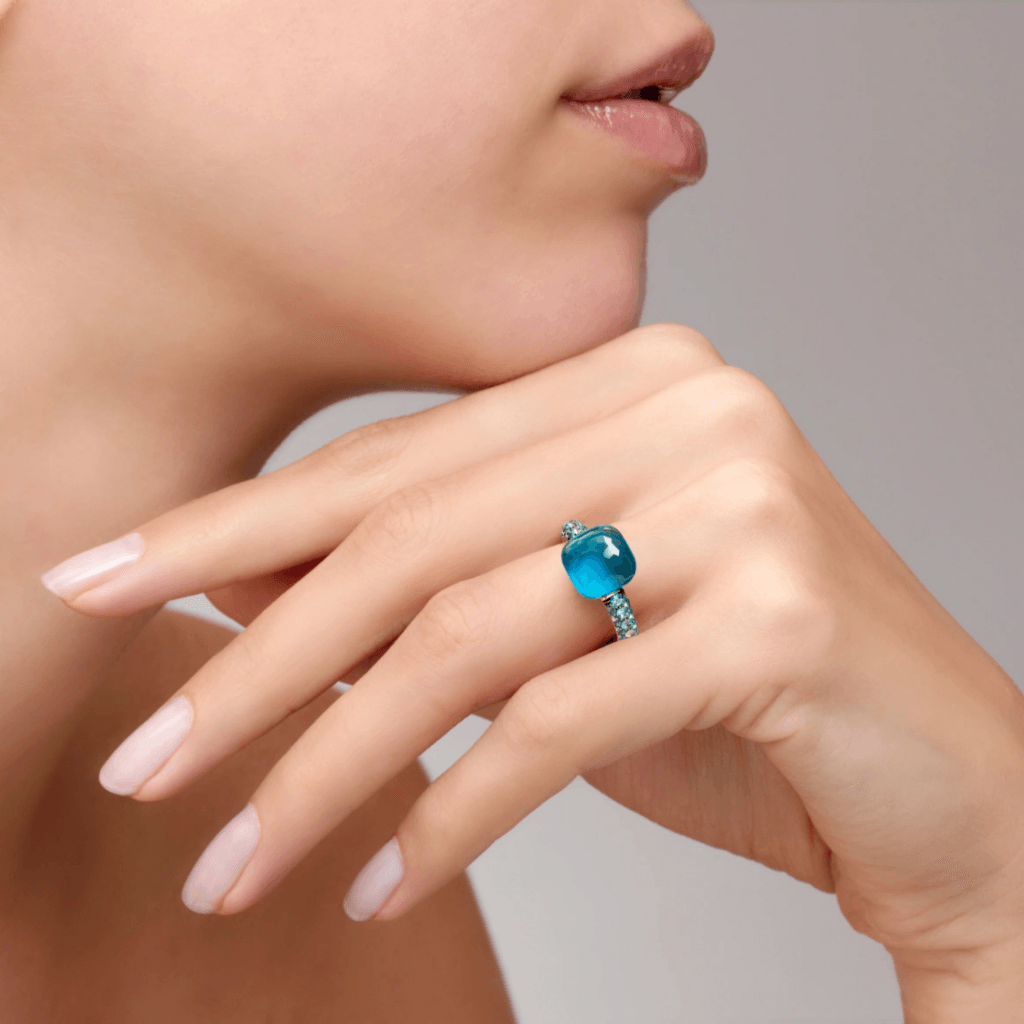 Pomellato Nudo Deep Blue ring roodgoud met london topaas - PAB9040 O6000 TTBTL - #6 Pomellato Nudo Deep Blue ring roodgoud met london topaas - PAB9040 O6000 TTBTL - #6