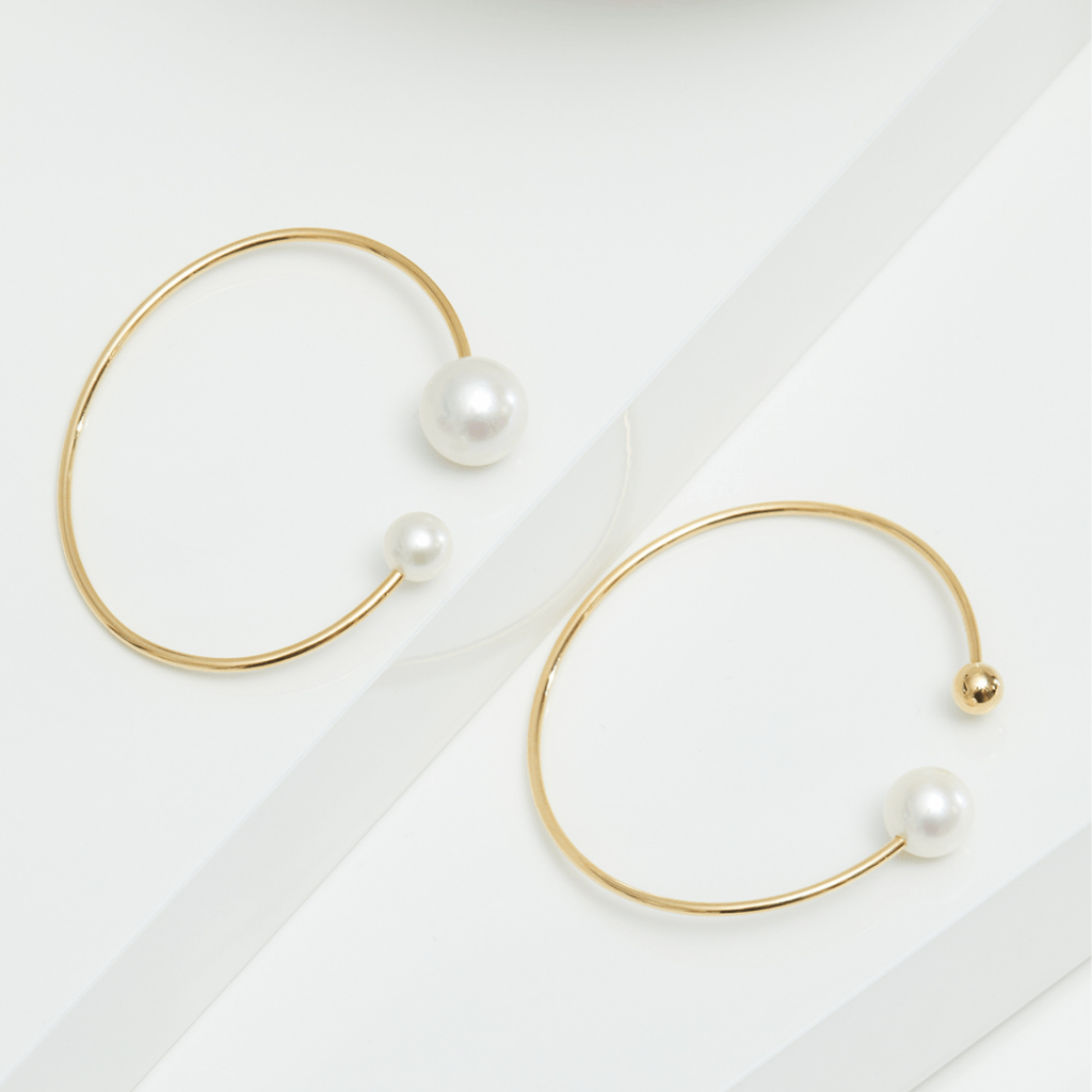 Yana Nesper Open Mind armband geelgoud met parel - OM12 - #3 Yana Nesper Open Mind armband geelgoud met parel - OM12 - #3