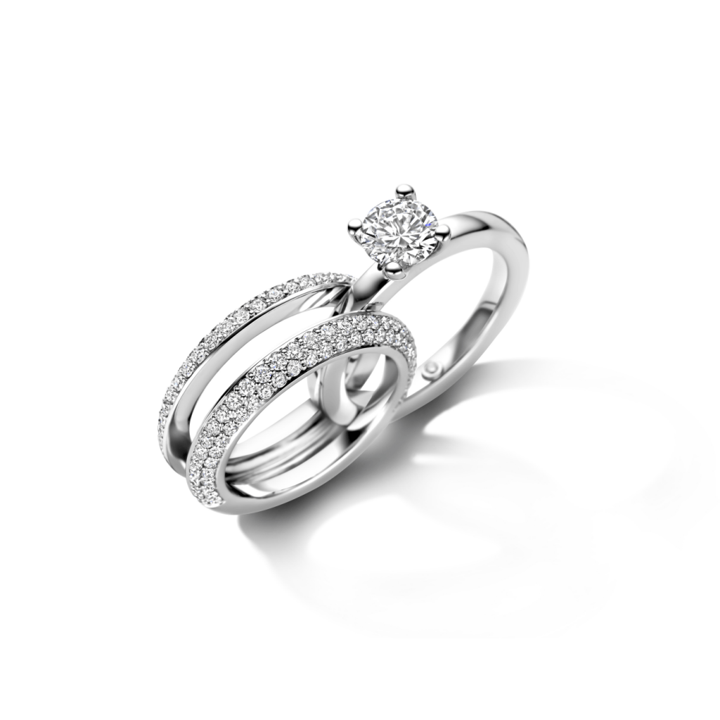 Schaap en Citroen Diamonds ring witgoud met diamant - #4 Schaap en Citroen Diamonds ring witgoud met diamant - #4
