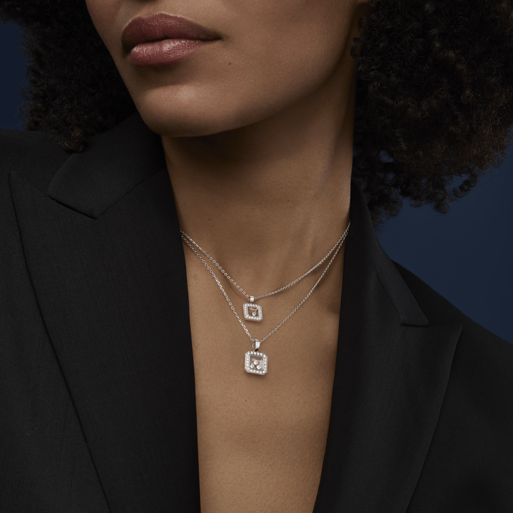 Chopard Happy Diamonds Icons Square collier witgoud met diamant - 79A115-1201 - #5 Chopard Happy Diamonds Icons Square collier witgoud met diamant - 79A115-1201 - #5