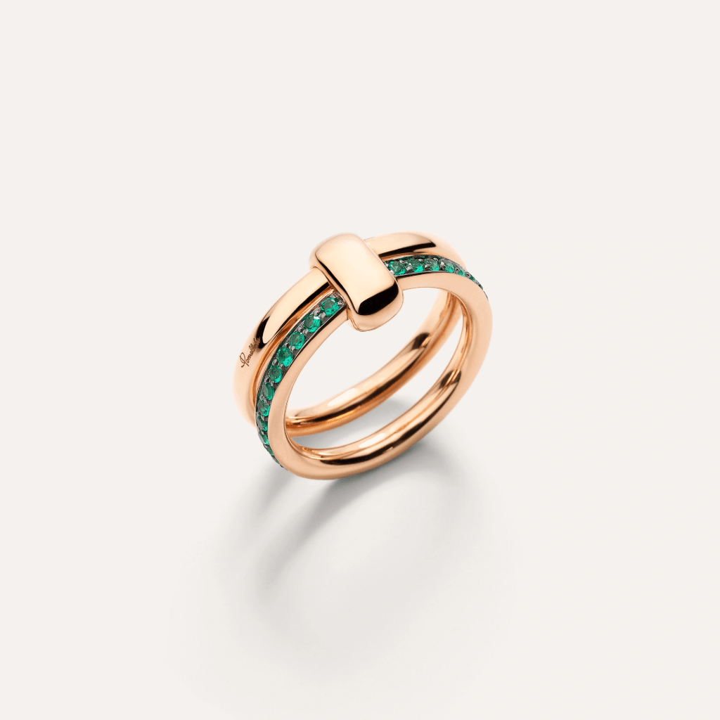 Pomellato Pomellato Together ring roodgoud met smaragd - PAC0100 O7BKR SM000 - #4 Pomellato Pomellato Together ring roodgoud met smaragd - PAC0100 O7BKR SM000 - #4