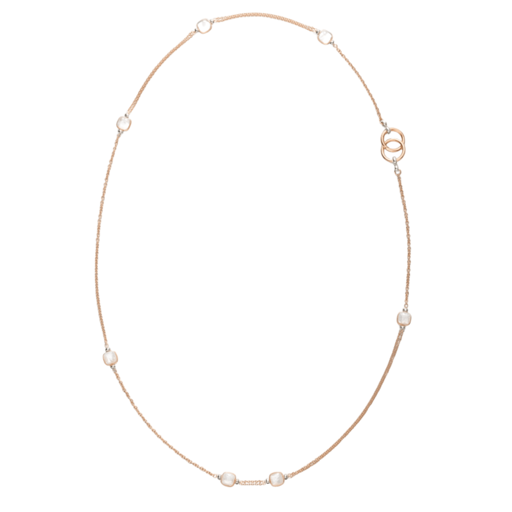 Pomellato Nudo collier roodgoud met parelmoer - PCB9052 O6000 000TB - #1 Pomellato Nudo collier roodgoud met parelmoer - PCB9052 O6000 000TB - #1