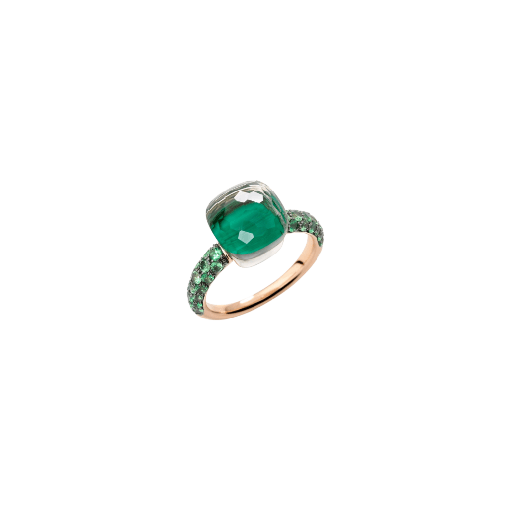 Pomellato Nudo ring roodgoud met malachiet - PAB9040 O6BKR TZMPA - #2 Pomellato Nudo ring roodgoud met malachiet - PAB9040 O6BKR TZMPA - #2