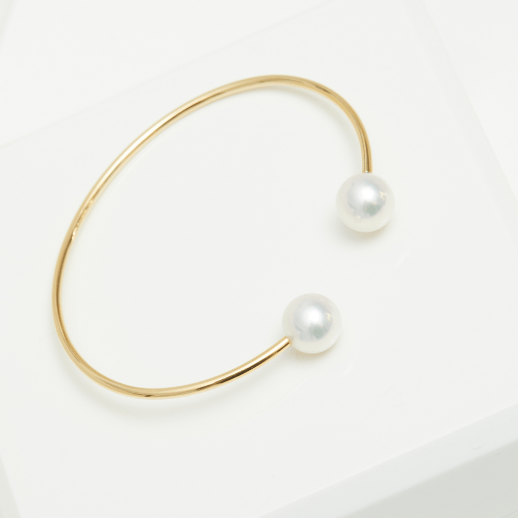 Yana Nesper Open Mind armband geelgoud met parel - OM10 - #4 Yana Nesper Open Mind armband geelgoud met parel - OM10 - #4
