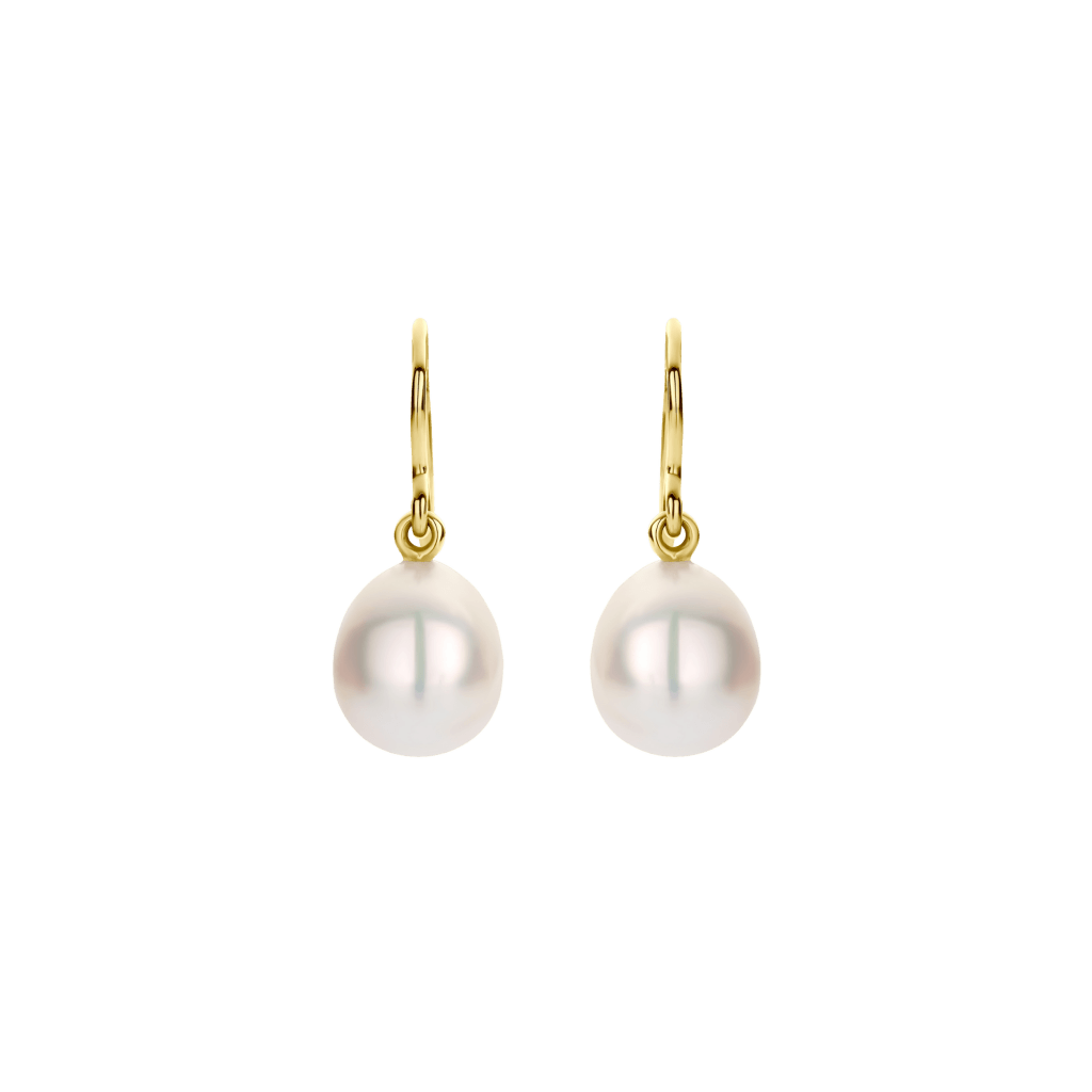 Schaap en Citroen Pearls oorsieraad geelgoud met parel - #1 Schaap en Citroen Pearls oorsieraad geelgoud met parel - #1