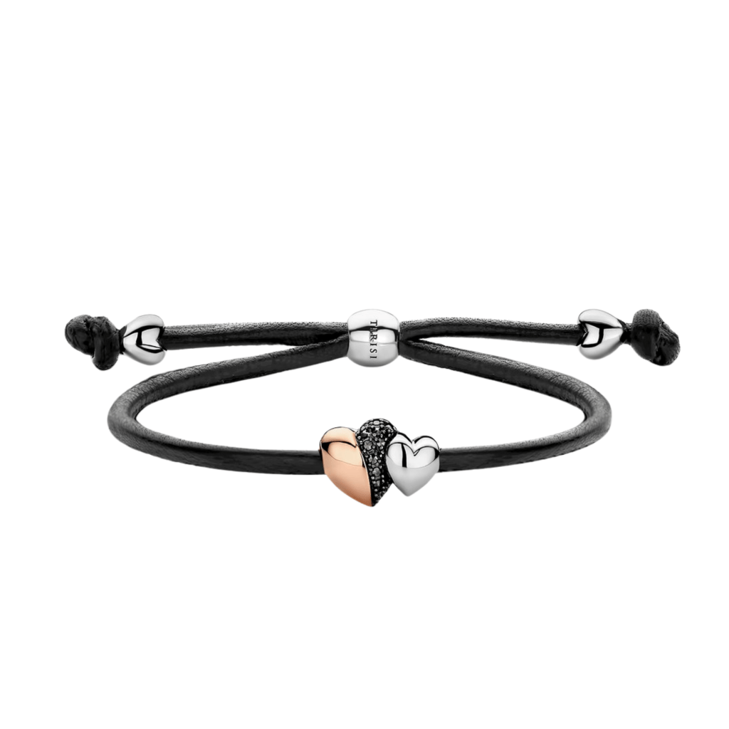 Tirisi Moda Hearts armband geelgoud met markasiet - TM2242BL(2P) - #1 Tirisi Moda Hearts armband geelgoud met markasiet - TM2242BL(2P) - #1