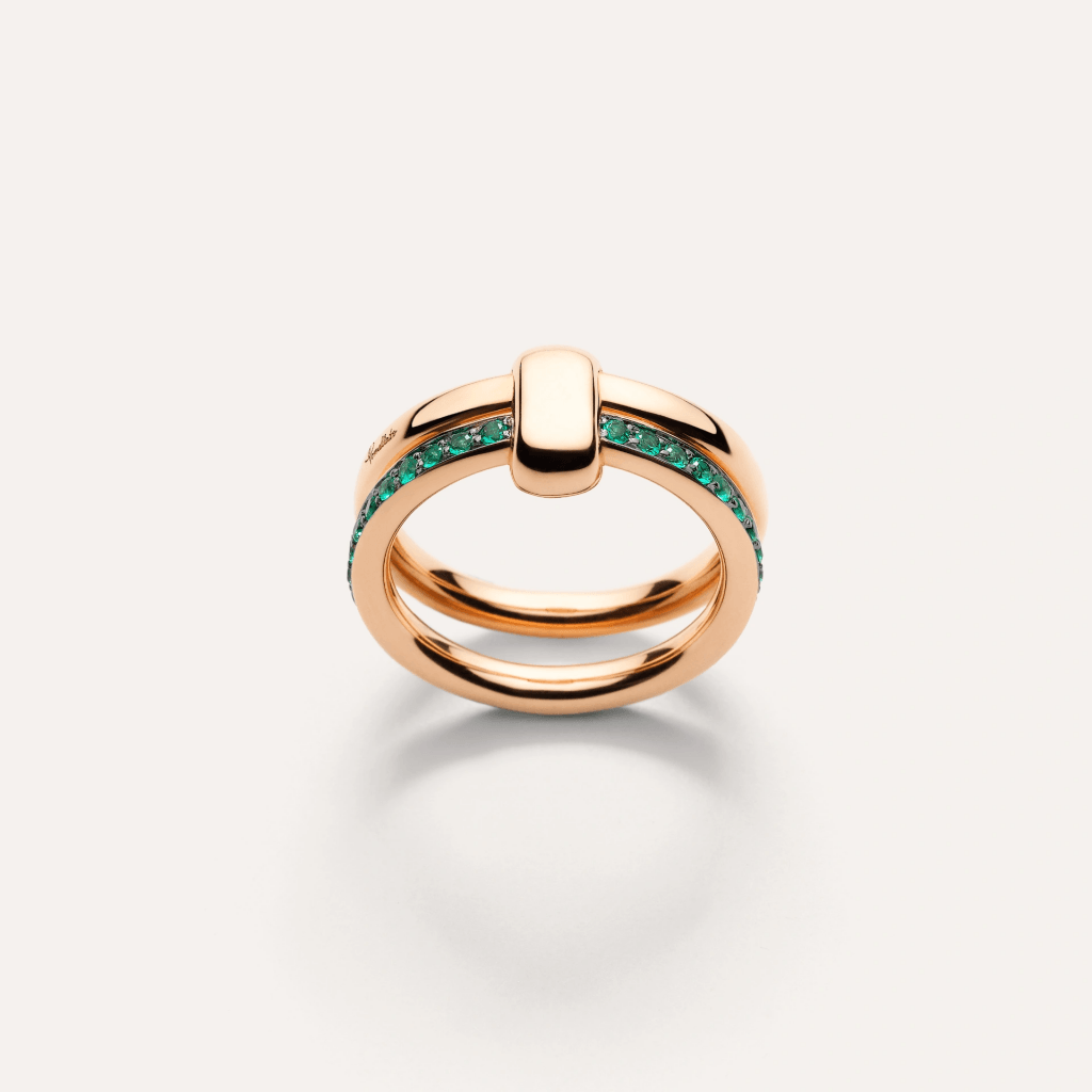 Pomellato Pomellato Together ring roodgoud met smaragd - PAC0100 O7BKR SM000 - #5 Pomellato Pomellato Together ring roodgoud met smaragd - PAC0100 O7BKR SM000 - #5
