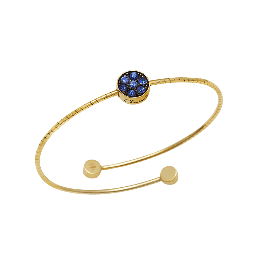 Chantecler Paillettes armband geelgoud met saffier - 42314 - #4 Chantecler Paillettes armband geelgoud met saffier - 42314 - #4