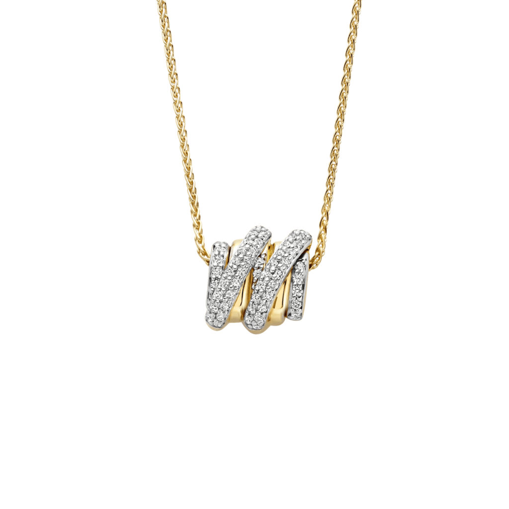Tirisi Jewelry Amsterdam Swirl collier geelgoud - TN2163D(2T) - #1 Tirisi Jewelry Amsterdam Swirl collier geelgoud - TN2163D(2T) - #1