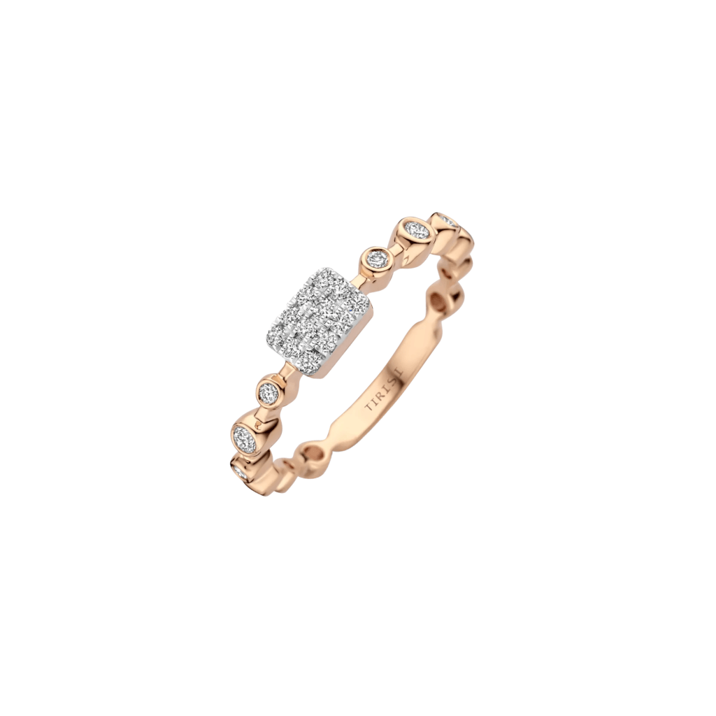 Tirisi Jewelry Venice Exclusive ring roodgoud met diamant - TR9805D(2P) - #1 Tirisi Jewelry Venice Exclusive ring roodgoud met diamant - TR9805D(2P) - #1