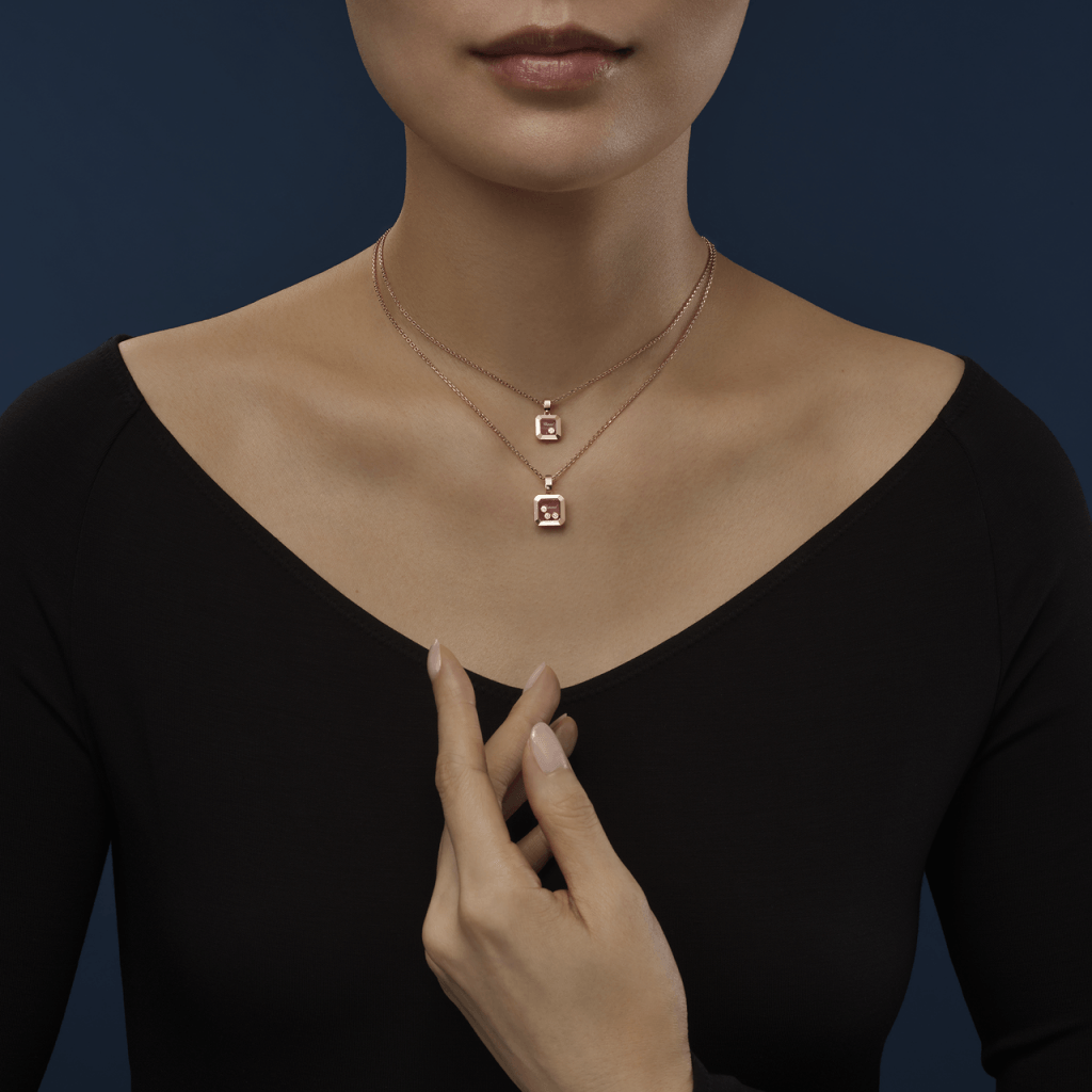 Chopard Happy Diamonds Icons Square collier roodgoud met diamant - 79A115-5001 - #5 Chopard Happy Diamonds Icons Square collier roodgoud met diamant - 79A115-5001 - #5