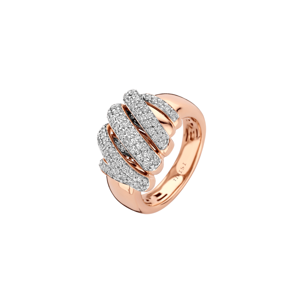 Tirisi Jewelry Amsterdam Swirl ring geelgoud - TR9809D(2T) - #1 Tirisi Jewelry Amsterdam Swirl ring geelgoud - TR9809D(2T) - #1