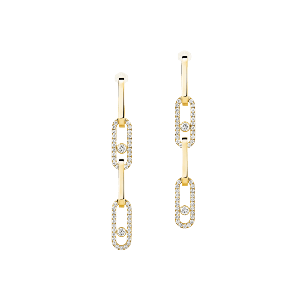 Messika Move Link oorsieraad geelgoud met diamant - 13678-YG - #1 Messika Move Link oorsieraad geelgoud met diamant - 13678-YG - #1