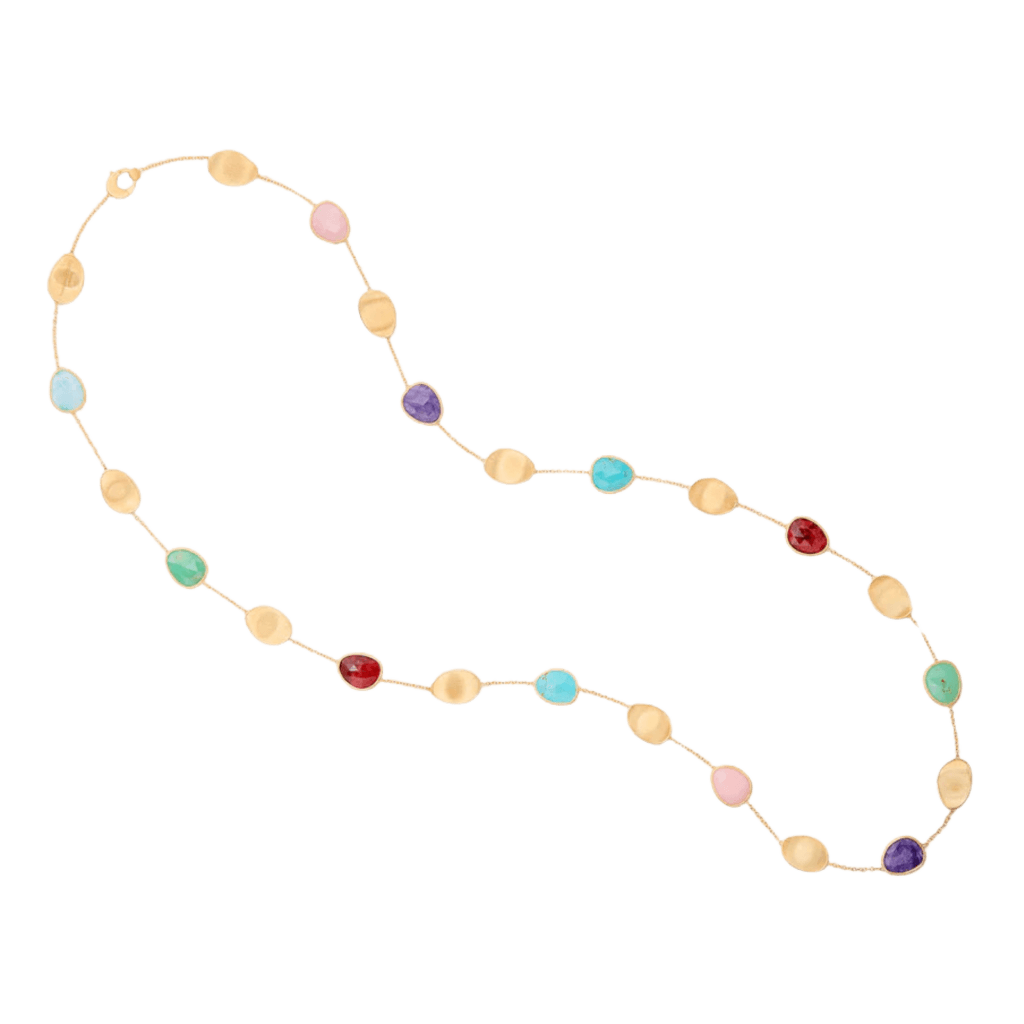 Marco Bicego Lunaria Color collier geelgoud met diversen kleurstenen - CB2157-MIX2 - #2 Marco Bicego Lunaria Color collier geelgoud met diversen kleurstenen - CB2157-MIX2 - #2