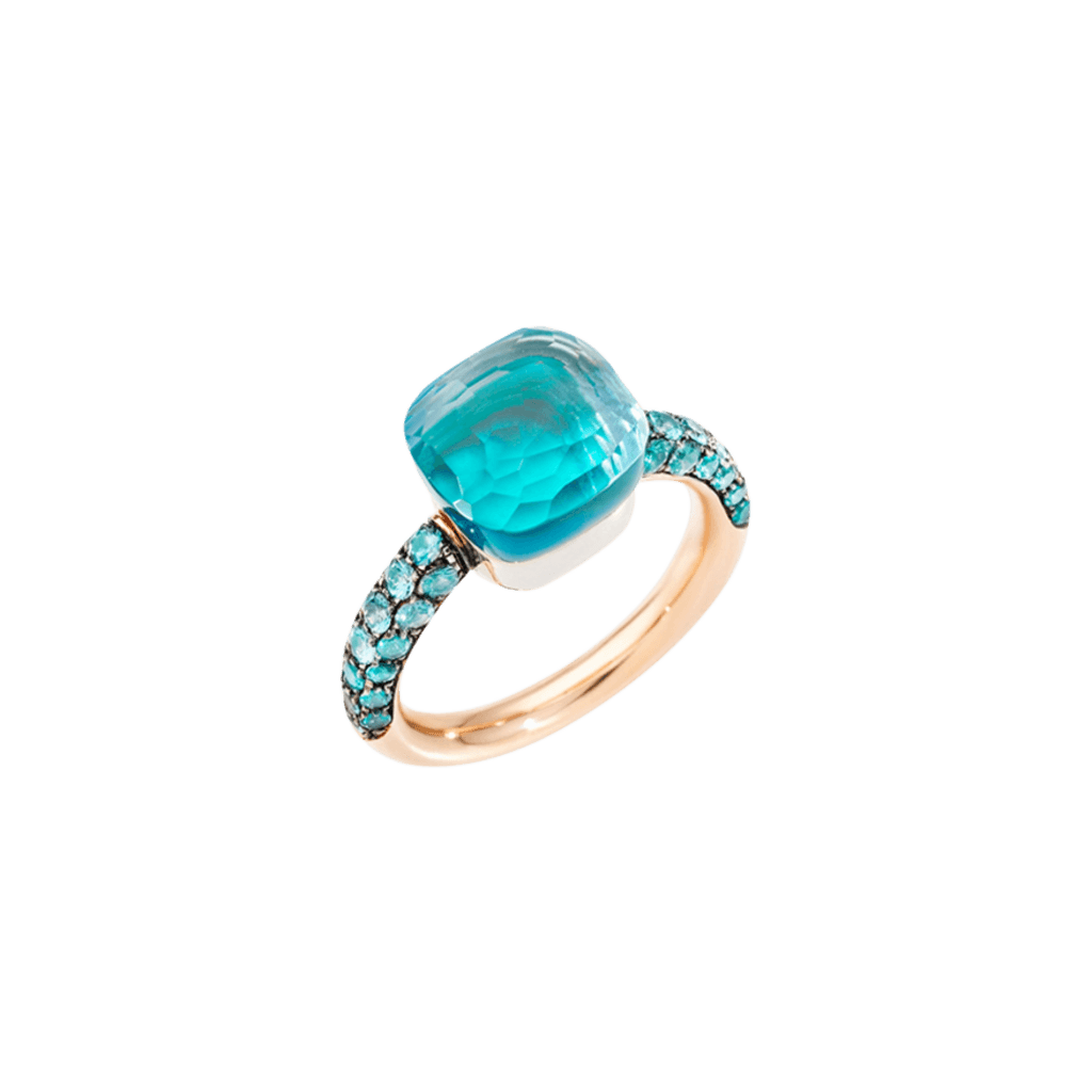 Pomellato Nudo Deep Blue ring roodgoud met agaat - PAB9040 O6000 TTPOY - #1 Pomellato Nudo Deep Blue ring roodgoud met agaat - PAB9040 O6000 TTPOY - #1