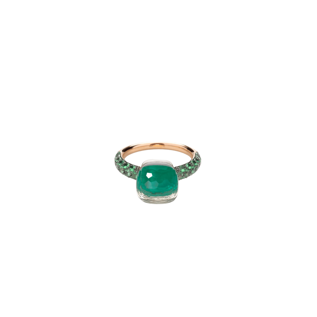 Pomellato Nudo ring roodgoud met malachiet - PAB9040 O6BKR TZMPA - #4 Pomellato Nudo ring roodgoud met malachiet - PAB9040 O6BKR TZMPA - #4