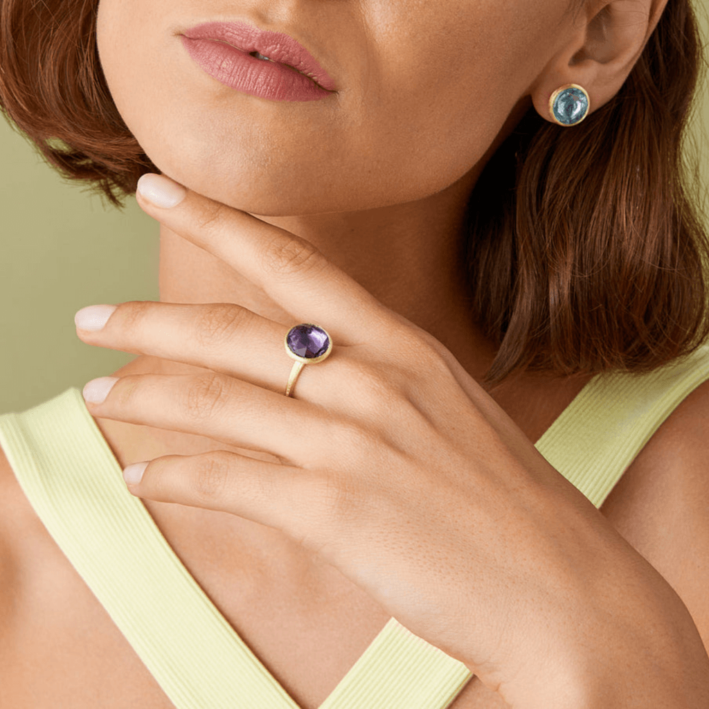 Marco Bicego Jaipur ring geelgoud met amethist - AB586-AT01 - #6 Marco Bicego Jaipur ring geelgoud met amethist - AB586-AT01 - #6