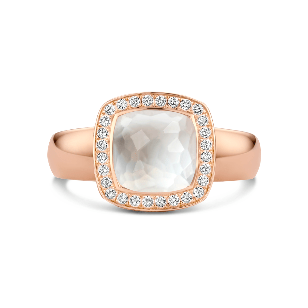 Tirisi Jewelry Milano Tre ring roodgoud met diamant - TR9697WQP - #4 Tirisi Jewelry Milano Tre ring roodgoud met diamant - TR9697WQP - #4