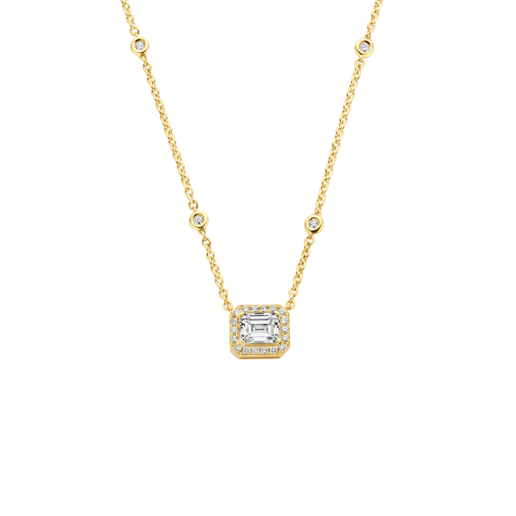 Schaap en Citroen Diamonds collier geelgoud met diamant - #1 Schaap en Citroen Diamonds collier geelgoud met diamant - #1