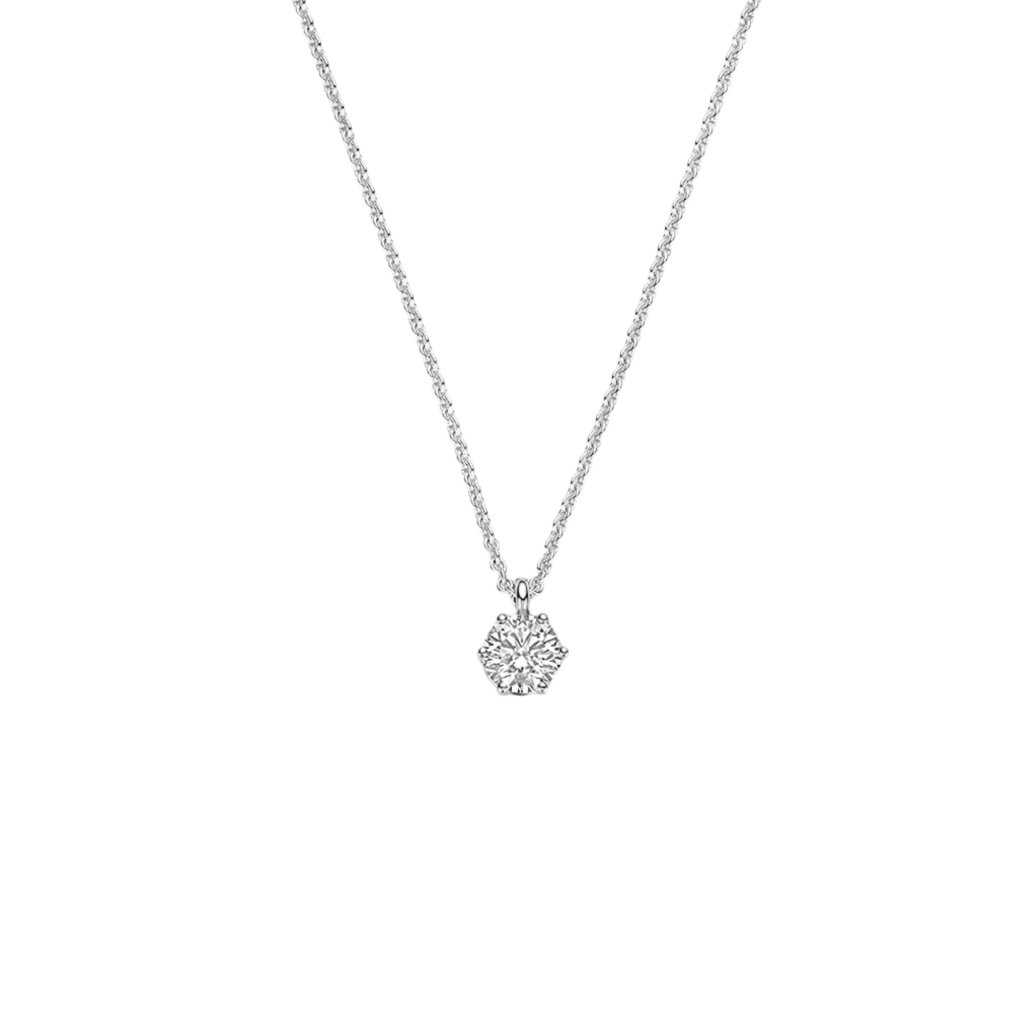 Schaap en Citroen Diamonds collier witgoud met diamant - #1 Schaap en Citroen Diamonds collier witgoud met diamant - #1