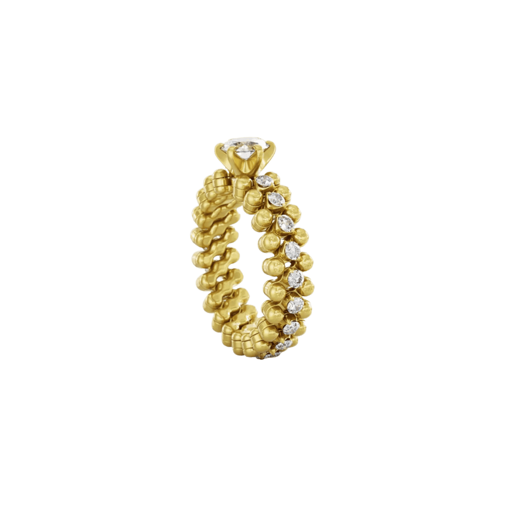 Serafino Consoli Unico ring geelgoud met diamant - RMSSLWD0503M2YGWD GIA - #1 Serafino Consoli Unico ring geelgoud met diamant - RMSSLWD0503M2YGWD GIA - #1