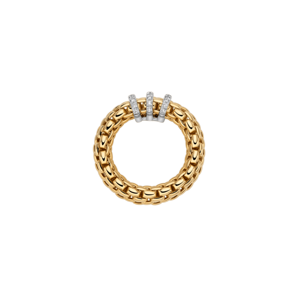 FOPE Vendome Bridge ring geelgoud met diamant - 59202AX_PB_G_XBX_00M - #3 FOPE Vendome Bridge ring geelgoud met diamant - 59202AX_PB_G_XBX_00M - #3