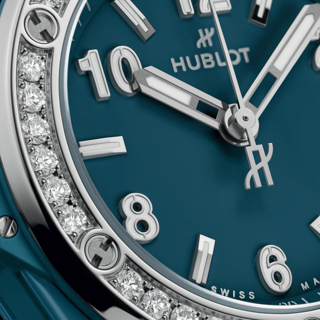 Hublot Big Bang One Click Petrol Blue Ceramic Diamonds 33mm - 485.ES.5171.RX.1204 - #2 Hublot Big Bang One Click Petrol Blue Ceramic Diamonds 33mm - 485.ES.5171.RX.1204 - #2