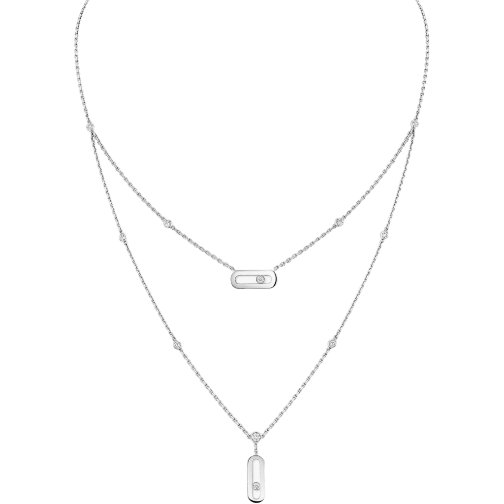 Messika Move Uno collier witgoud met diamant - 8852-WG - #1 Messika Move Uno collier witgoud met diamant - 8852-WG - #1