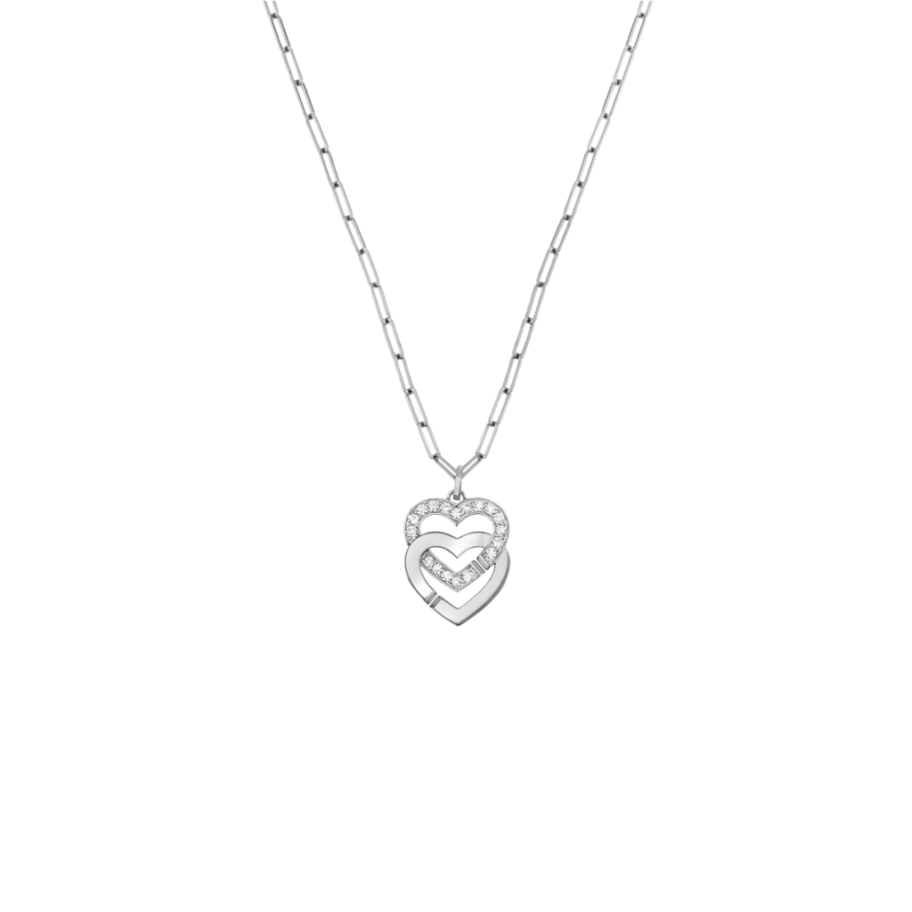 dinh van Double Coeurs collier witgoud met diamant - 745312 - #1 dinh van Double Coeurs collier witgoud met diamant - 745312 - #1