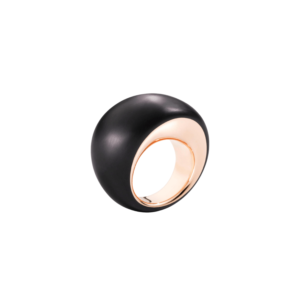 Vhernier Pirouette ring roodgoud met git - 000623A0600560 - #1 Vhernier Pirouette ring roodgoud met git - 000623A0600560 - #1