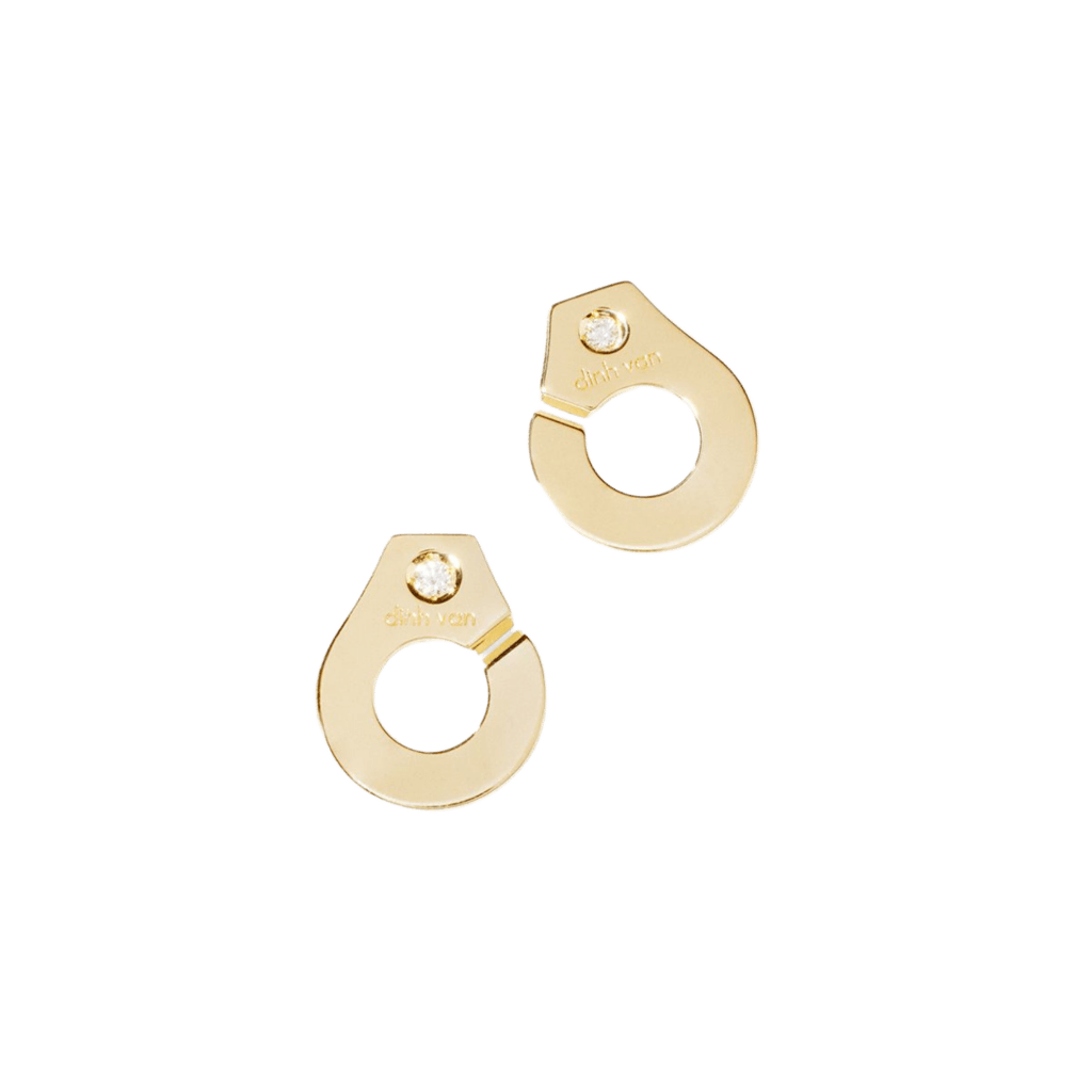 dinh van Menottes Dinh Van oorsieraad geelgoud met diamant - 867311 - #2 dinh van Menottes Dinh Van oorsieraad geelgoud met diamant - 867311 - #2