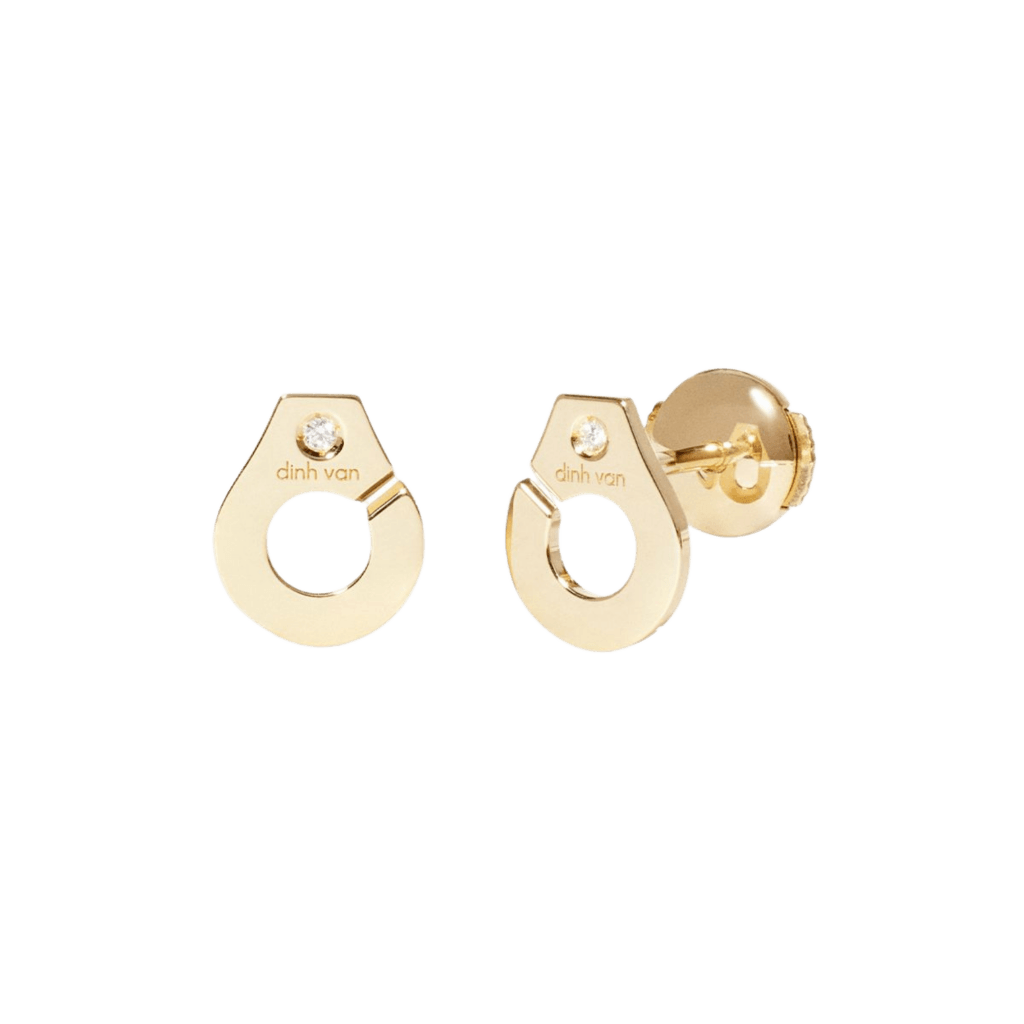 dinh van Menottes Dinh Van oorsieraad geelgoud met diamant - 867311 - #3 dinh van Menottes Dinh Van oorsieraad geelgoud met diamant - 867311 - #3