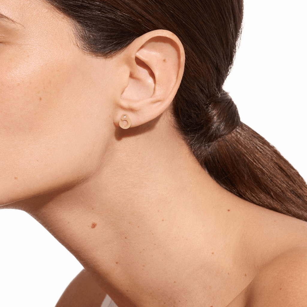 dinh van Menottes Dinh Van oorsieraad geelgoud met diamant - 867311 - #4 dinh van Menottes Dinh Van oorsieraad geelgoud met diamant - 867311 - #4