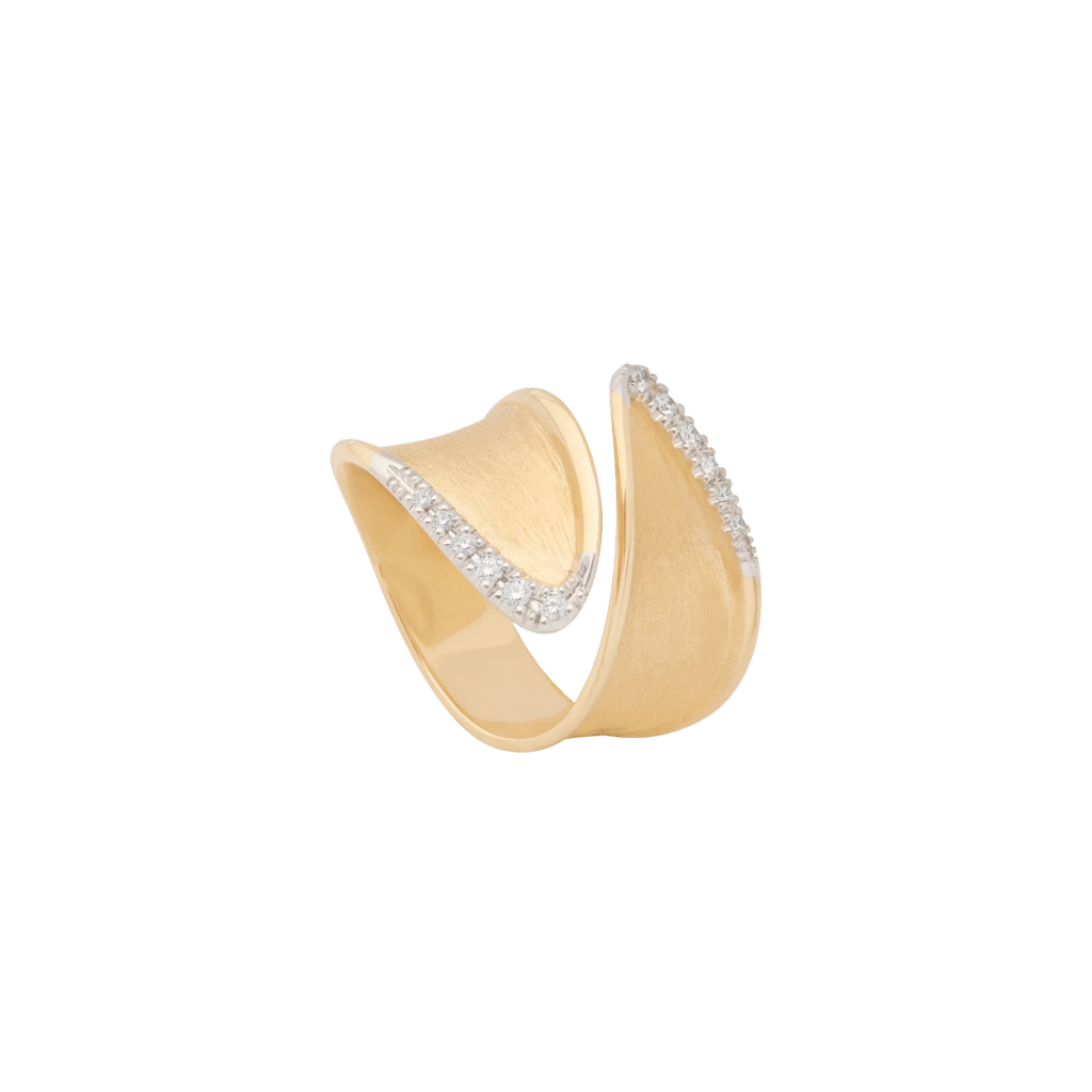Marco Bicego Lunaria Twist ring geelgoud met diamant - AB661-B - #1 Marco Bicego Lunaria Twist ring geelgoud met diamant - AB661-B - #1