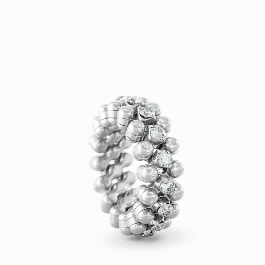 Serafino Consoli Brevetto Classic ring witgoud met diamant - RMS3M7WGWD - #3 Serafino Consoli Brevetto Classic ring witgoud met diamant - RMS3M7WGWD - #3